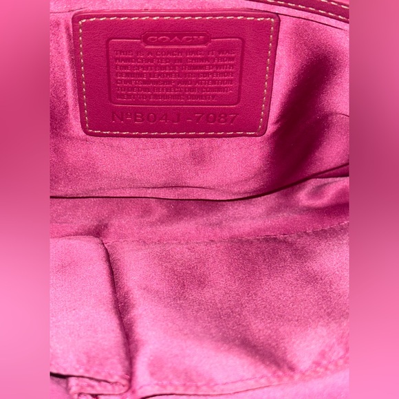 Coach‎ Rare Y2K Signature Pink Poppy For Peace Flower Crossbody Bag